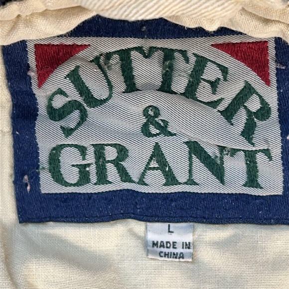 Vintage Denim Trucker Varsity Bomber Jacket Puff Quilted lining Mens Large - Picture 7 of 16